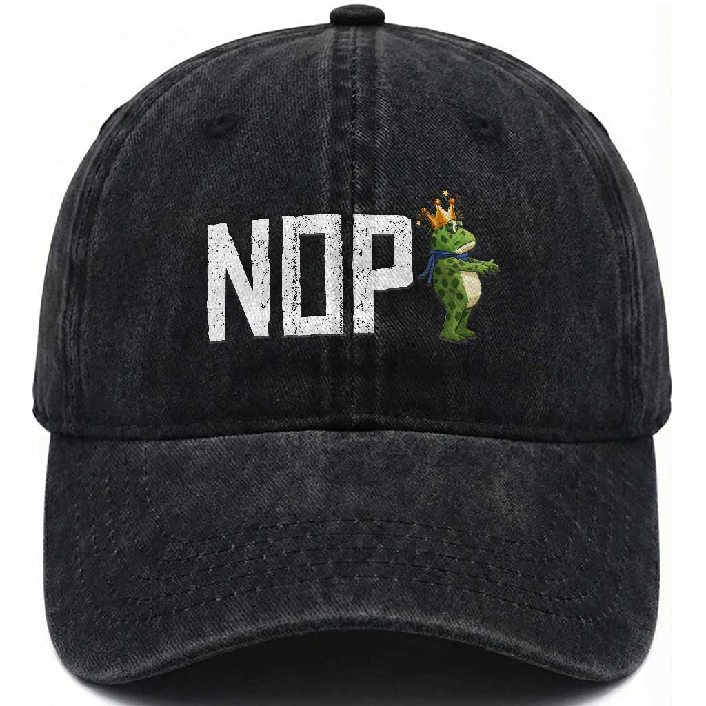 Frogs Resist Washed Cotton Baseball Cap No Kings In America Political 2025 TS14 Washed Cap Universal Fit Black Print Your Wear
