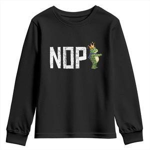 Frogs Resist Youth Sweatshirt No Kings In America Political 2025 TS14 Black Print Your Wear