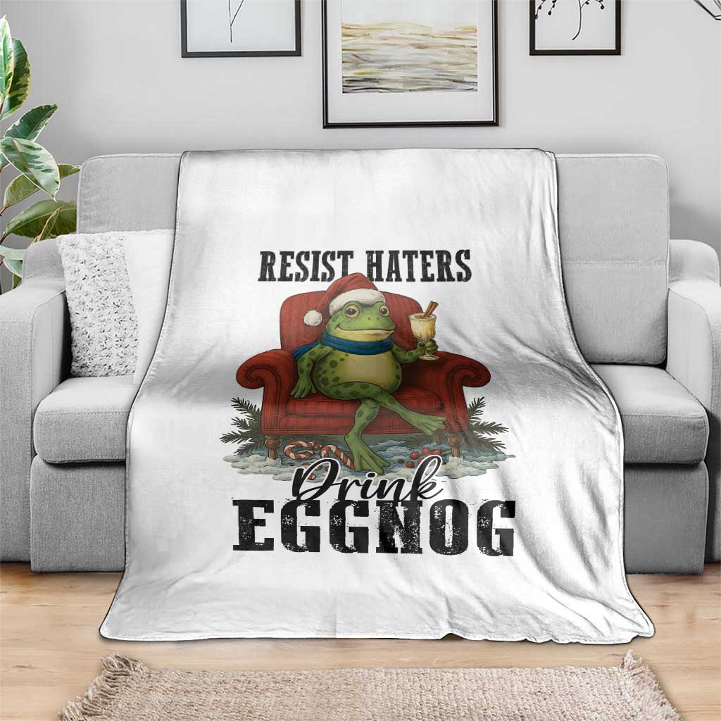 Frogs Resist Christmas Throw Blanket Portland Frog Activist America Political 2025 TS14 Print Your Wear