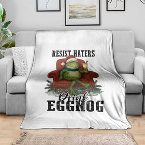 Frogs Resist Christmas Throw Blanket Portland Frog Activist America Political 2025 TS14 Print Your Wear