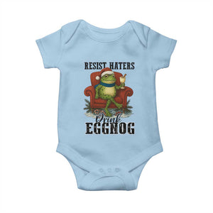 Frogs Resist Christmas Baby Onesie Portland Frog Activist America Political 2025 TS14 Light Blue Print Your Wear