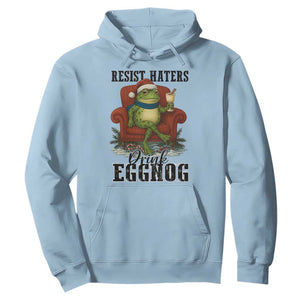 Frogs Resist Christmas Hoodie Portland Frog Activist America Political 2025 TS14 Light Blue Print Your Wear