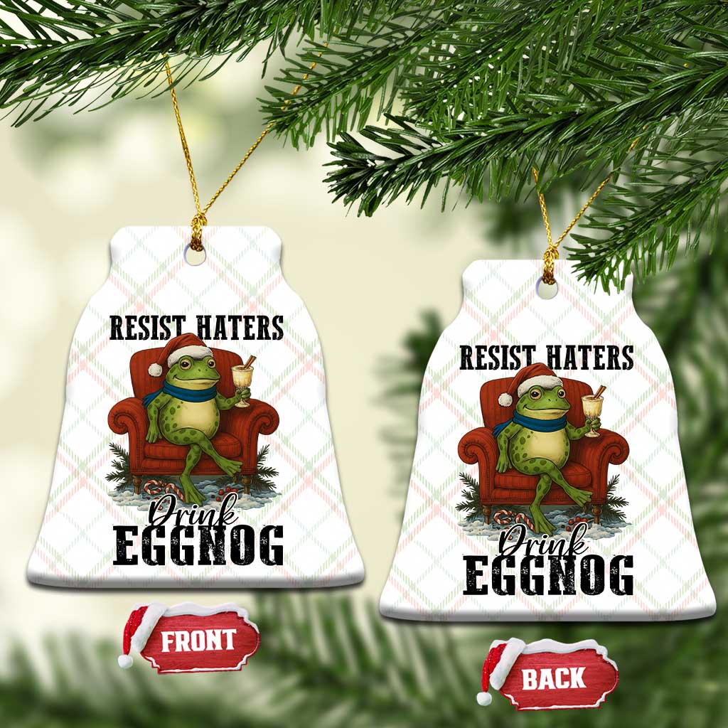 Frogs Resist Xmas Ceramic Ornament Portland Frog Activist America Political 2025 TS14 Print Your Wear