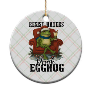 Frogs Resist Xmas Ceramic Ornament Portland Frog Activist America Political 2025 - Print Your Wear