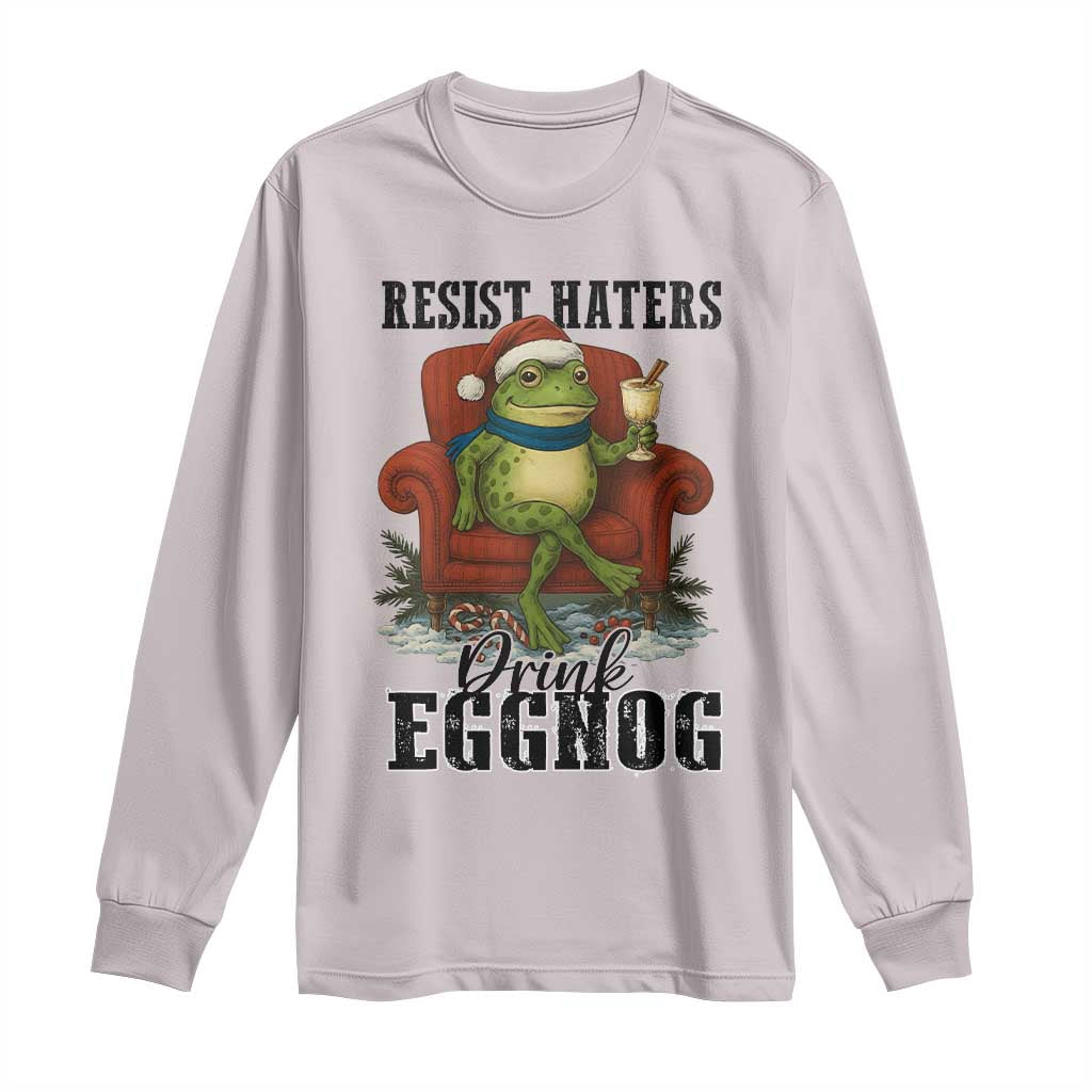 Frogs Resist Christmas Long Sleeve Shirt Portland Frog Activist America Political 2025 TS14 Ice Gray Print Your Wear