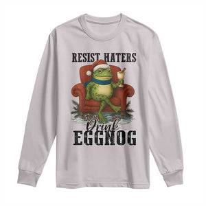 Frogs Resist Christmas Long Sleeve Shirt Portland Frog Activist America Political 2025 TS14 Ice Gray Print Your Wear