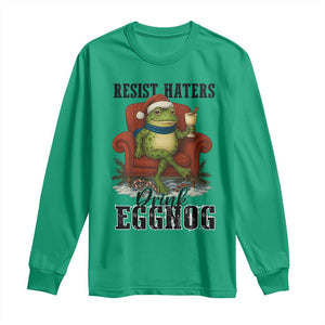 Frogs Resist Christmas Long Sleeve Shirt Portland Frog Activist America Political 2025 TS14 Irish Green Print Your Wear