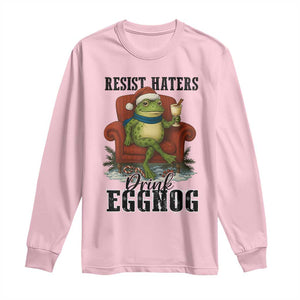 Frogs Resist Christmas Long Sleeve Shirt Portland Frog Activist America Political 2025 TS14 Light Pink Print Your Wear