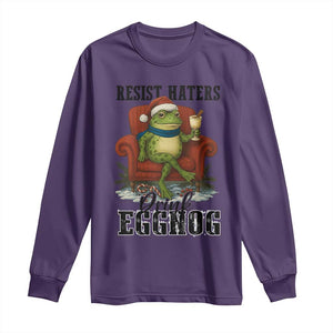 Frogs Resist Christmas Long Sleeve Shirt Portland Frog Activist America Political 2025 TS14 Purple Print Your Wear
