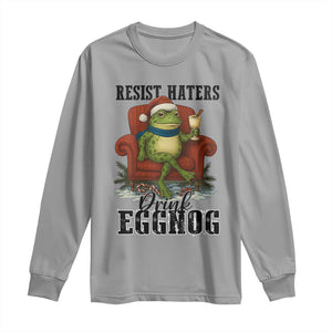 Frogs Resist Christmas Long Sleeve Shirt Portland Frog Activist America Political 2025 TS14 Sport Gray Print Your Wear