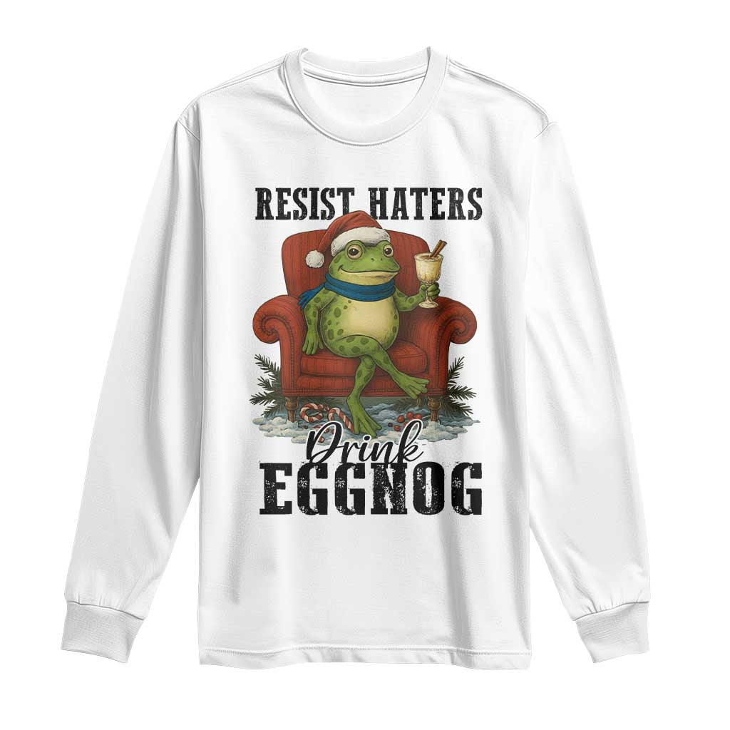 Frogs Resist Christmas Long Sleeve Shirt Portland Frog Activist America Political 2025 TS14 White Print Your Wear