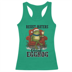 Frogs Resist Christmas Racerback Tank Top Portland Frog Activist America Political 2025 TS14 Irish Green Print Your Wear