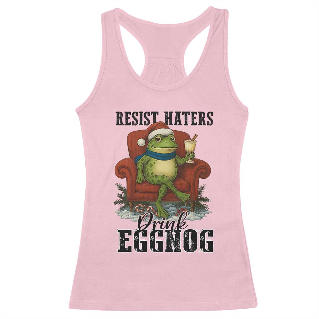 Frogs Resist Christmas Racerback Tank Top Portland Frog Activist America Political 2025 TS14 Light Pink Print Your Wear