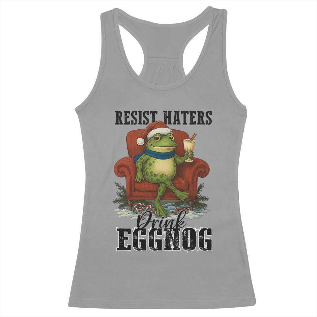 Frogs Resist Christmas Racerback Tank Top Portland Frog Activist America Political 2025 TS14 Sport Gray Print Your Wear