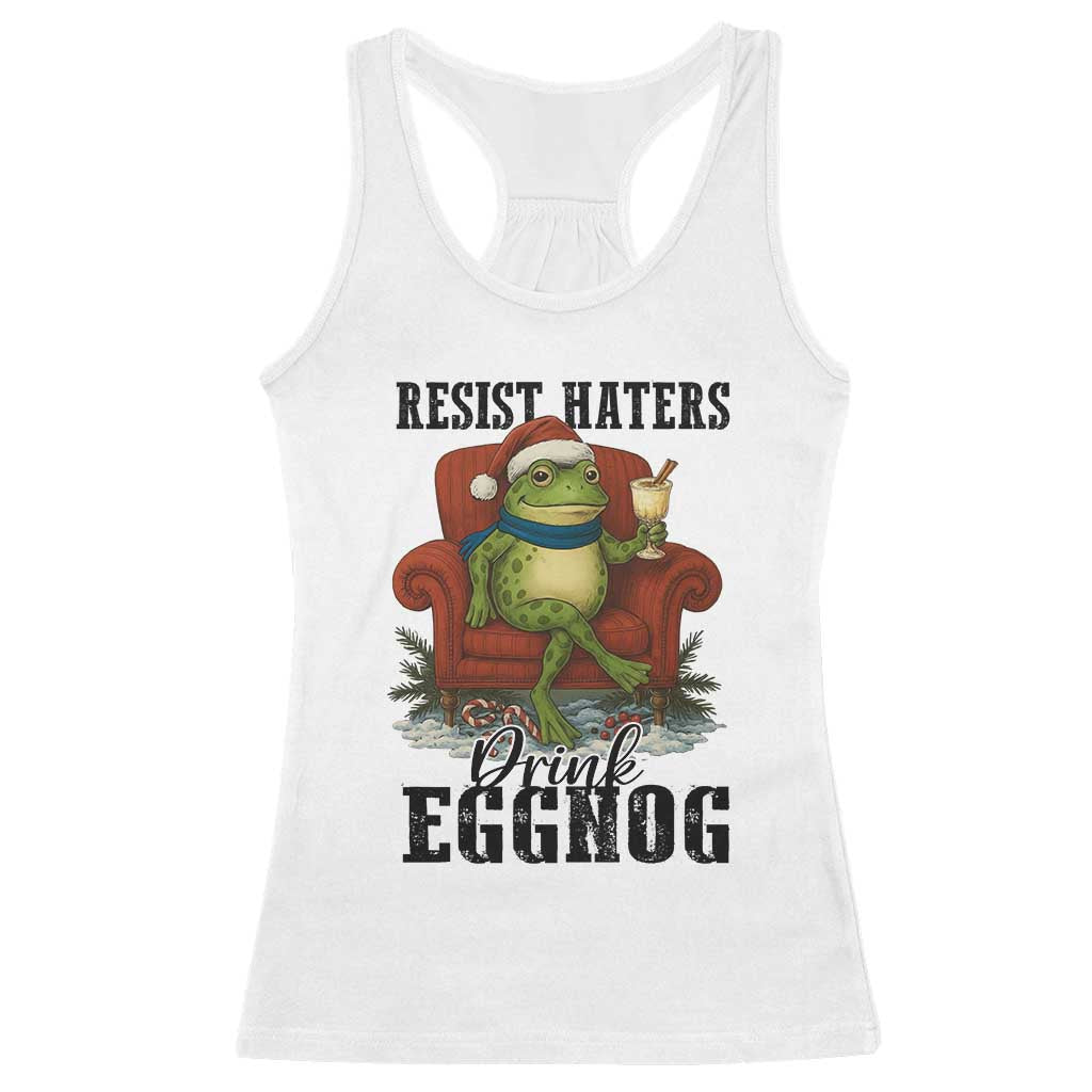 Frogs Resist Christmas Racerback Tank Top Portland Frog Activist America Political 2025 TS14 White Print Your Wear