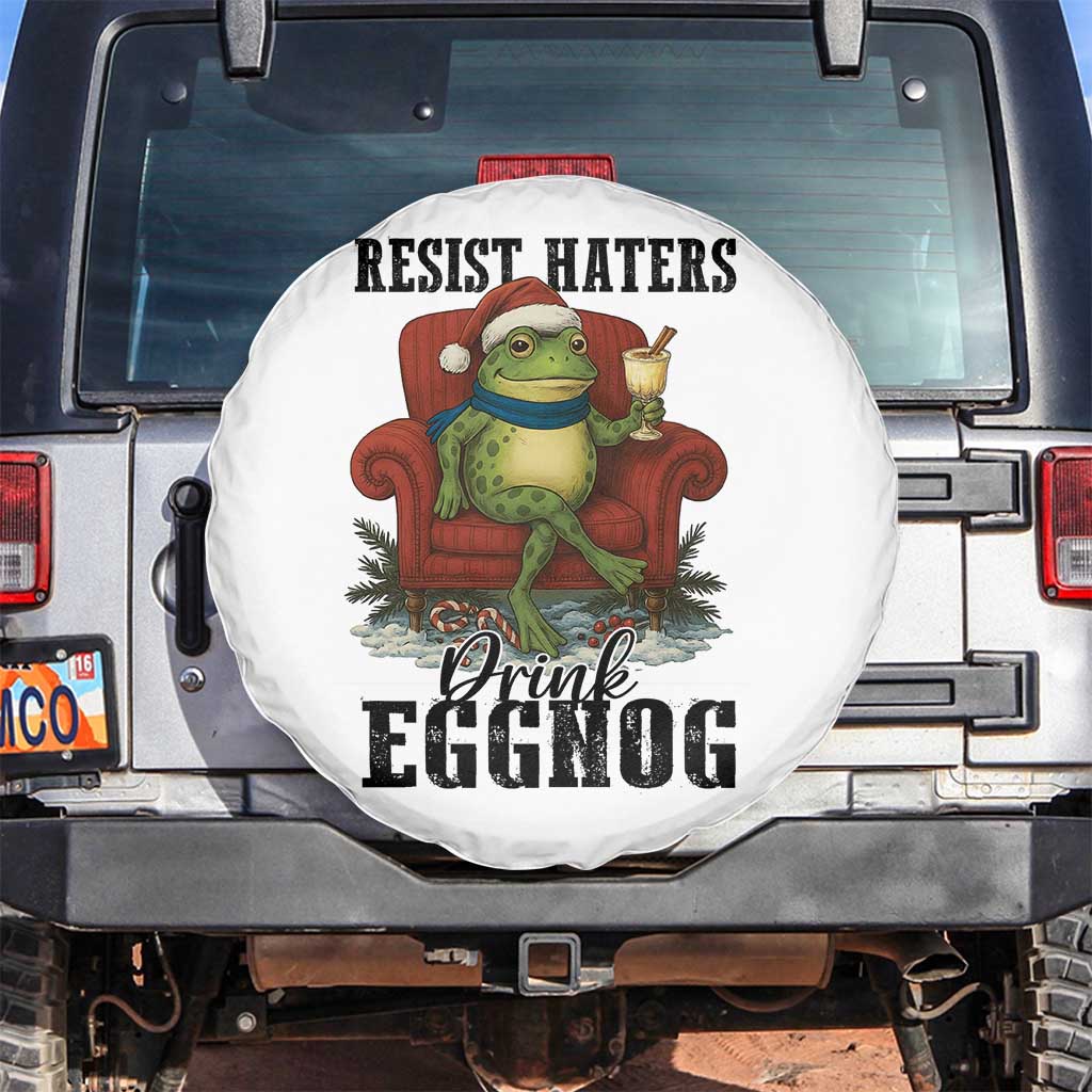 Frogs Resist Christmas Spare Tire Cover Portland Frog Activist America Political 2025 TS14 No hole White Print Your Wear