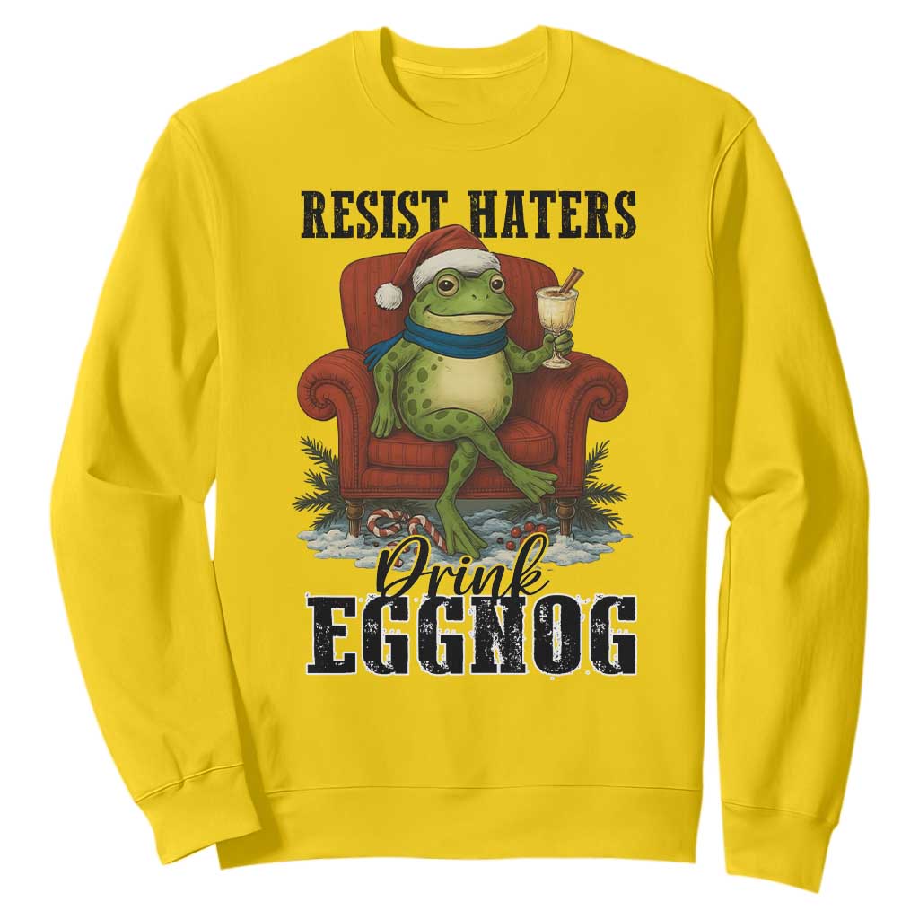 Frogs Resist Christmas Sweatshirt Portland Frog Activist America Political 2025 TS14 Daisy Print Your Wear