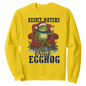 Frogs Resist Christmas Sweatshirt Portland Frog Activist America Political 2025 TS14 Daisy Print Your Wear