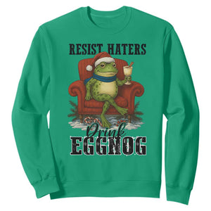 Frogs Resist Christmas Sweatshirt Portland Frog Activist America Political 2025 TS14 Irish Green Print Your Wear