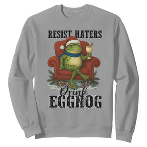 Frogs Resist Christmas Sweatshirt Portland Frog Activist America Political 2025 TS14 Sport Gray Print Your Wear