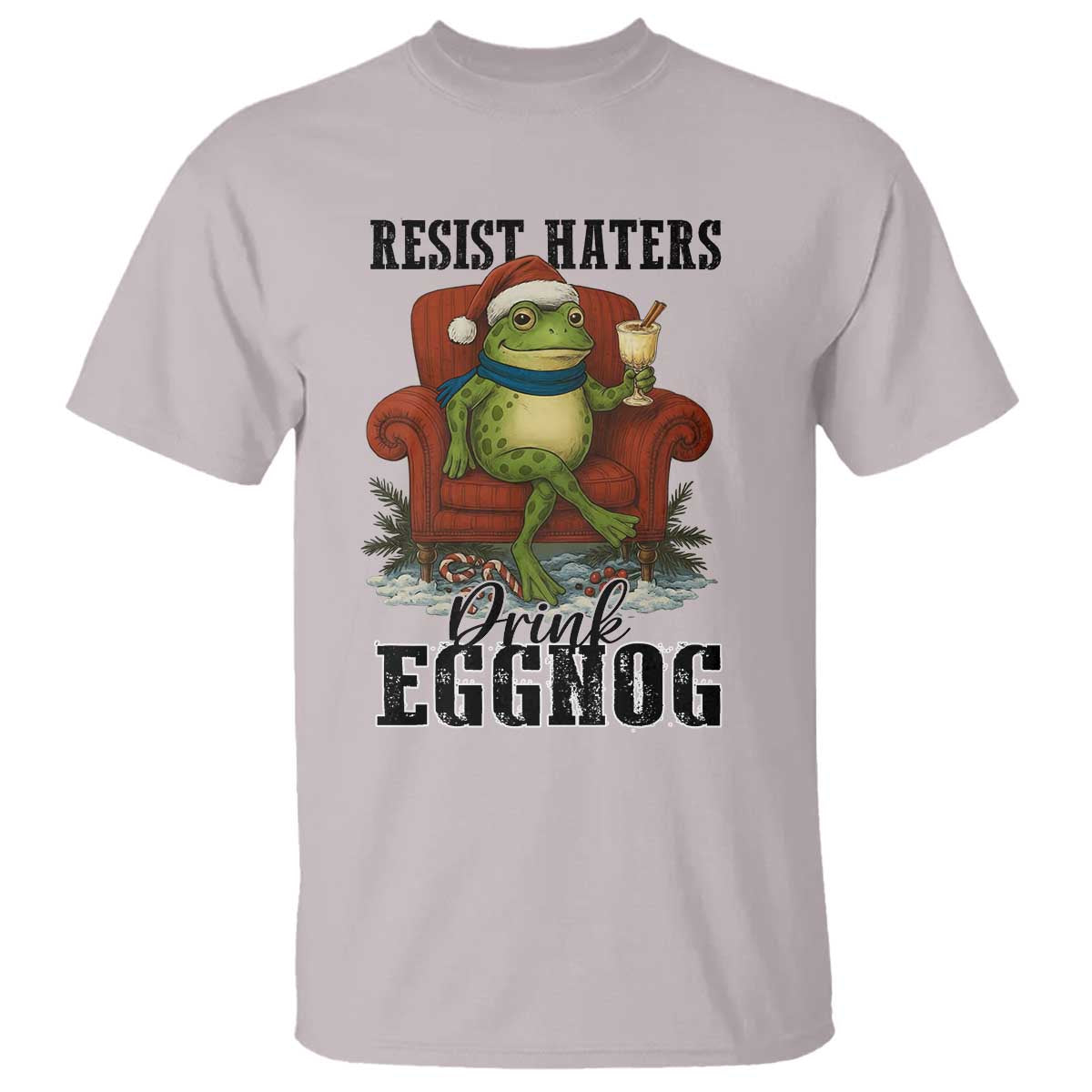Frogs Resist Christmas T Shirt Portland Frog Activist America Political 2025 TS14 Ice Gray Print Your Wear