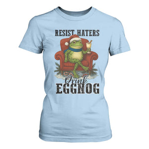 Frogs Resist Christmas T Shirt For Women Portland Frog Activist America Political 2025 TS14 Light Blue Print Your Wear
