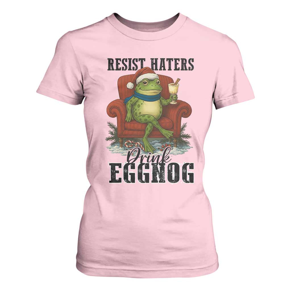 Frogs Resist Christmas T Shirt For Women Portland Frog Activist America Political 2025 TS14 Light Pink Print Your Wear