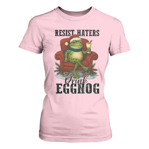 Frogs Resist Christmas T Shirt For Women Portland Frog Activist America Political 2025 TS14 Light Pink Print Your Wear