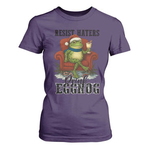 Frogs Resist Christmas T Shirt For Women Portland Frog Activist America Political 2025 TS14 Purple Print Your Wear