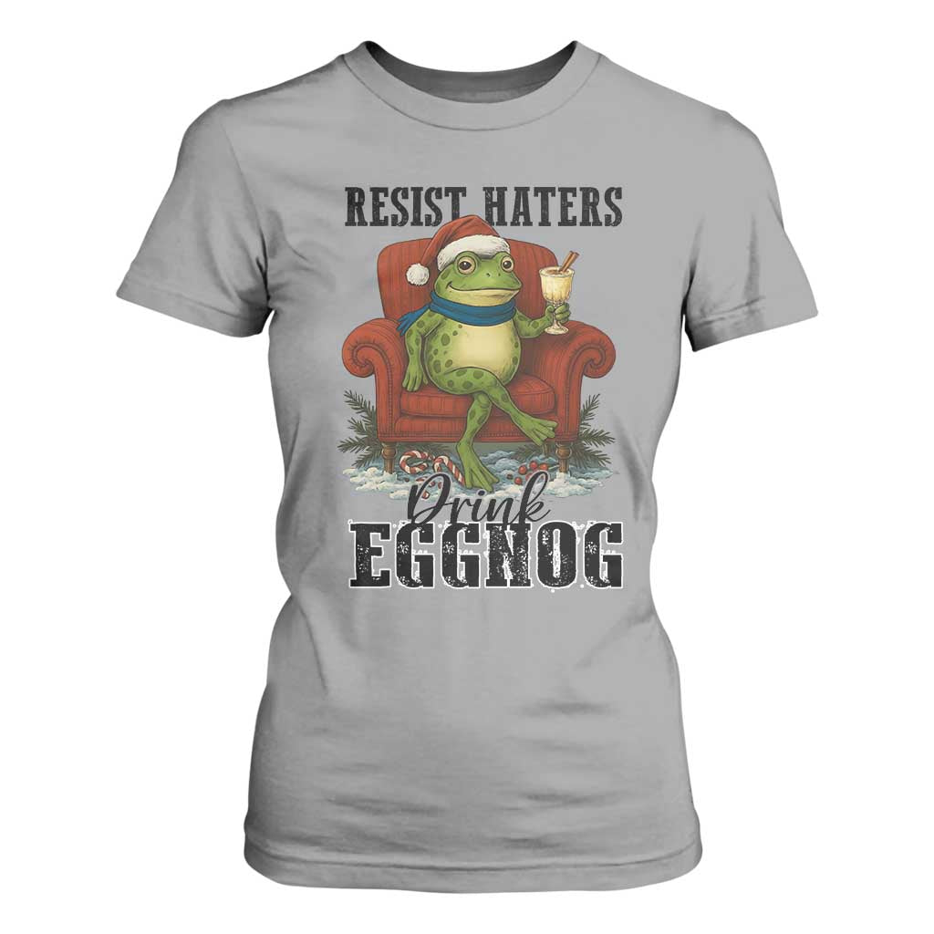 Frogs Resist Christmas T Shirt For Women Portland Frog Activist America Political 2025 TS14 Sport Gray Print Your Wear