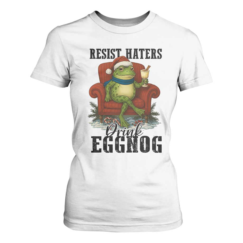 Frogs Resist Christmas T Shirt For Women Portland Frog Activist America Political 2025 TS14 White Print Your Wear