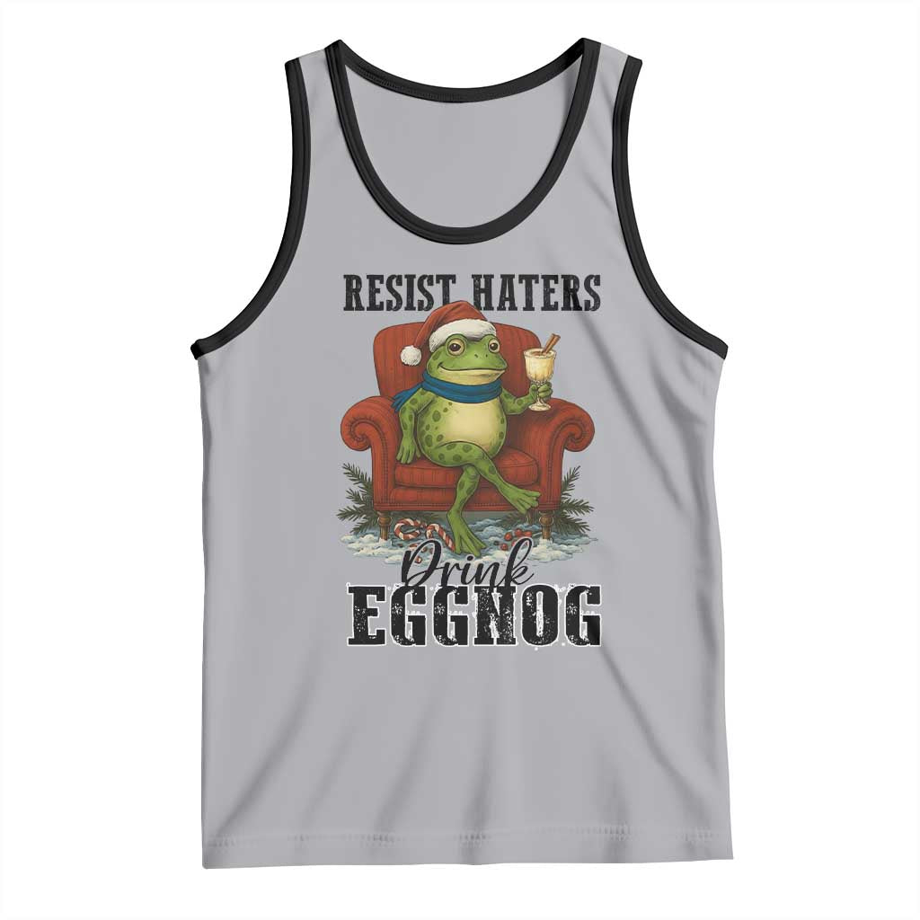 Frogs Resist Christmas Tank Top Portland Frog Activist America Political 2025 TS14 Athletic Heather Black Print Your Wear