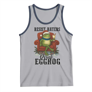 Frogs Resist Christmas Tank Top Portland Frog Activist America Political 2025 TS14 Athletic Heather Navy Print Your Wear