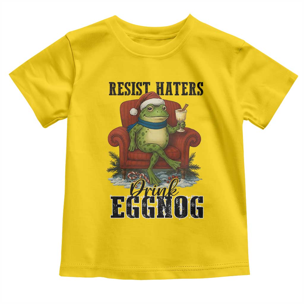 Frogs Resist Christmas Toddler T Shirt Portland Frog Activist America Political 2025 TS14 Daisy Print Your Wear