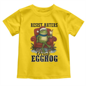 Frogs Resist Christmas Toddler T Shirt Portland Frog Activist America Political 2025 TS14 Daisy Print Your Wear