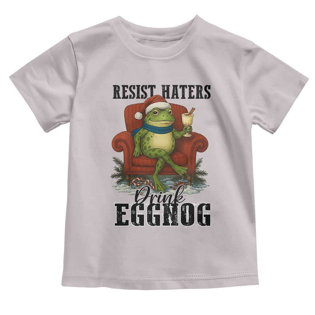 Frogs Resist Christmas Toddler T Shirt Portland Frog Activist America Political 2025 TS14 Ice Gray Print Your Wear