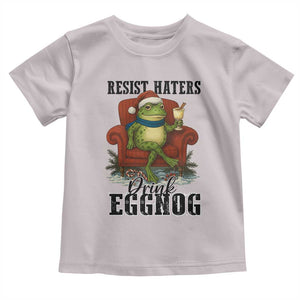Frogs Resist Christmas Toddler T Shirt Portland Frog Activist America Political 2025 TS14 Ice Gray Print Your Wear