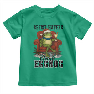 Frogs Resist Christmas Toddler T Shirt Portland Frog Activist America Political 2025 TS14 Irish Green Print Your Wear