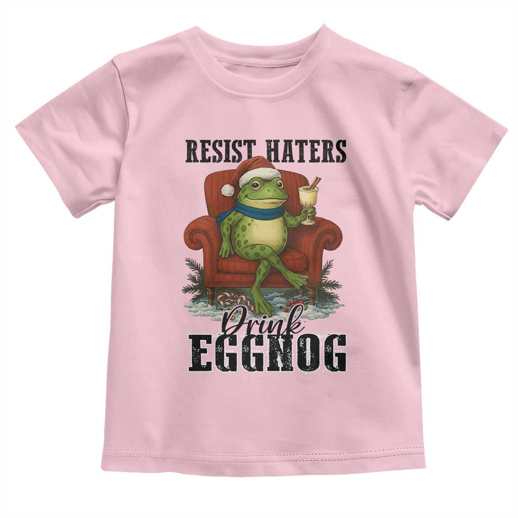 Frogs Resist Christmas Toddler T Shirt Portland Frog Activist America Political 2025 TS14 Light Pink Print Your Wear