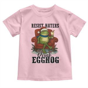 Frogs Resist Christmas Toddler T Shirt Portland Frog Activist America Political 2025 TS14 Light Pink Print Your Wear