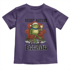 Frogs Resist Christmas Toddler T Shirt Portland Frog Activist America Political 2025 TS14 Purple Print Your Wear