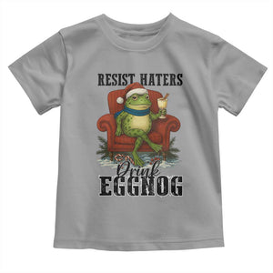 Frogs Resist Christmas Toddler T Shirt Portland Frog Activist America Political 2025 TS14 Sport Gray Print Your Wear