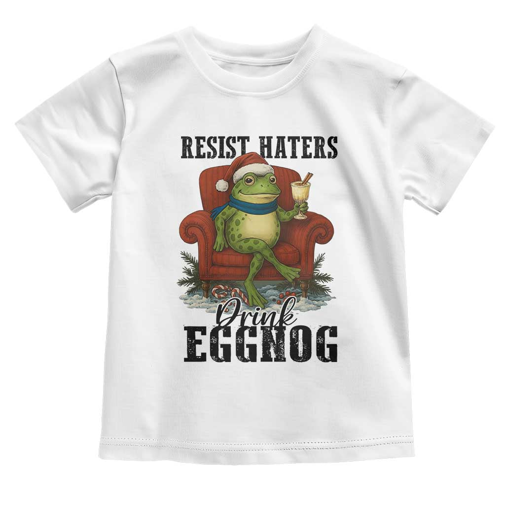 Frogs Resist Christmas Toddler T Shirt Portland Frog Activist America Political 2025 TS14 White Print Your Wear