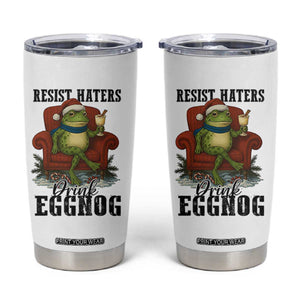 Frogs Resist Christmas Tumbler Cup Portland Frog Activist America Political 2025 TS14 White Print Your Wear