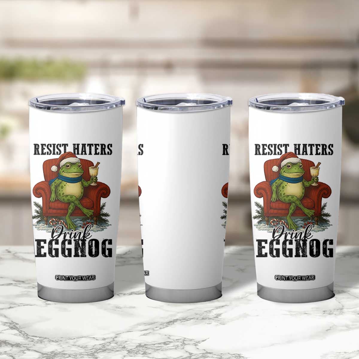 Frogs Resist Christmas Tumbler Cup Portland Frog Activist America Political 2025 TS14 Print Your Wear