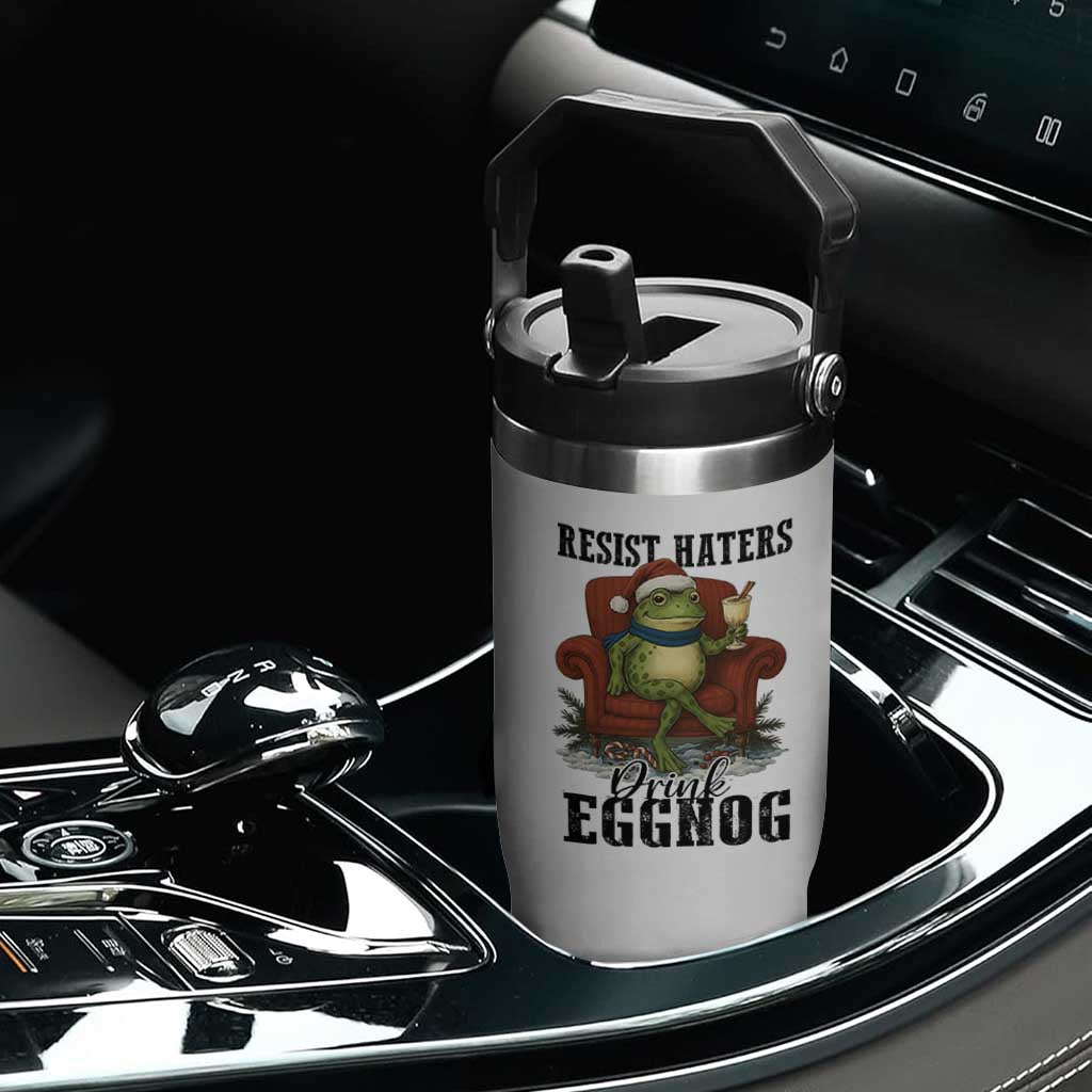 Frogs Resist Christmas Flip Straw Tumbler Portland Frog Activist America Political 2025 TS14 Print Your Wear