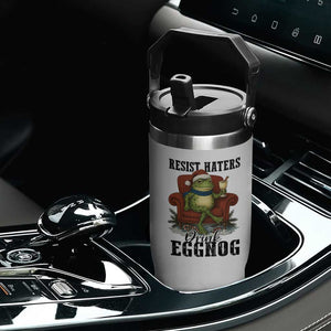 Frogs Resist Christmas Flip Straw Tumbler Portland Frog Activist America Political 2025 TS14 Print Your Wear