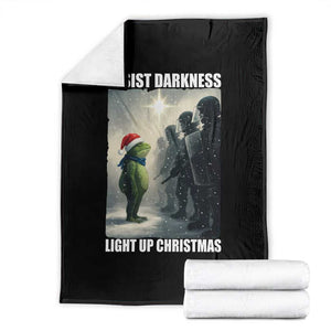 Resist Frog Christmas Throw Blanket Funny Portland Protest ICE Activist Meme TS14 Black Print Your Wear
