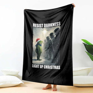 Resist Frog Christmas Throw Blanket Funny Portland Protest ICE Activist Meme TS14 Print Your Wear