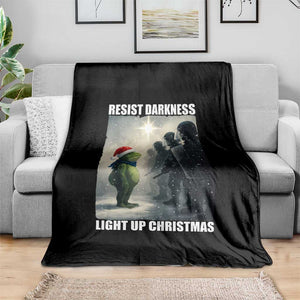 Resist Frog Christmas Throw Blanket Funny Portland Protest ICE Activist Meme TS14 Print Your Wear